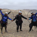 Paramotorists soar across remote Peru desert to collect threatened plants